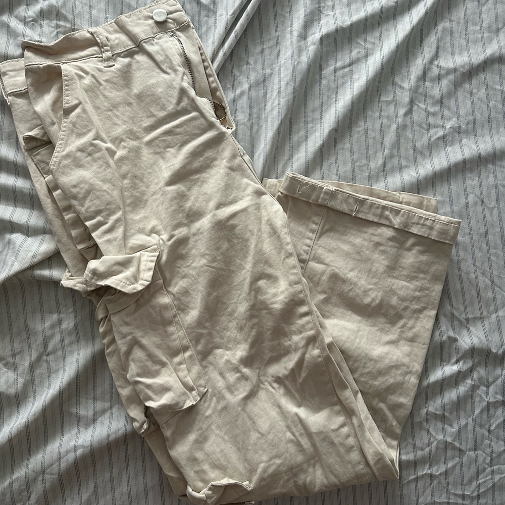 Beige Cargo Pants